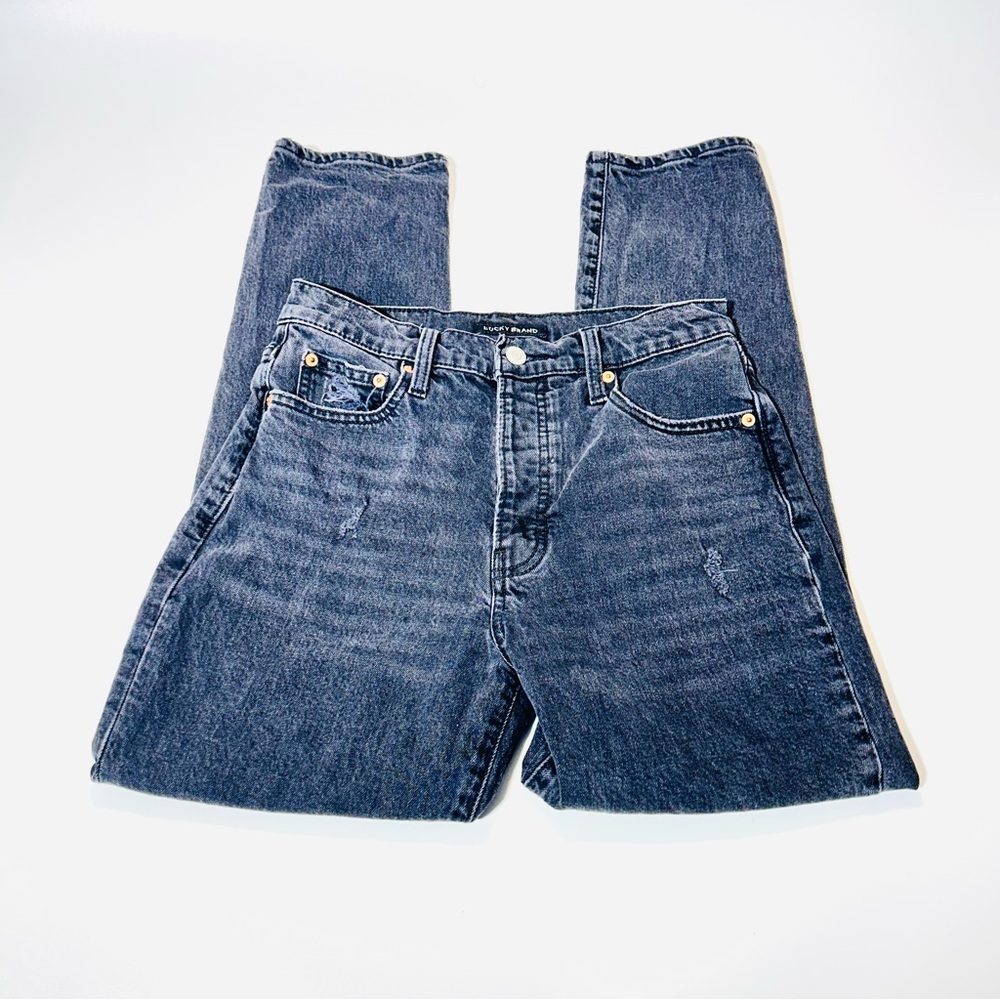 Lucky Brand jeans Drew High Rise Mom jeans distressed buttonfly women Size 27